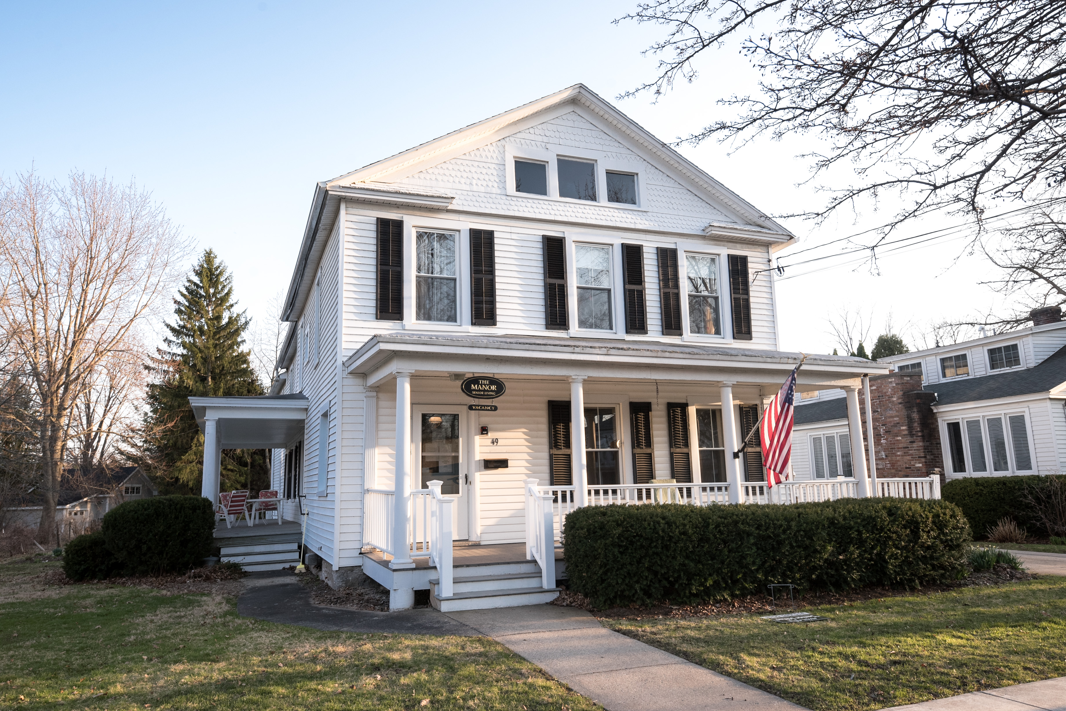 Front view of The Manor